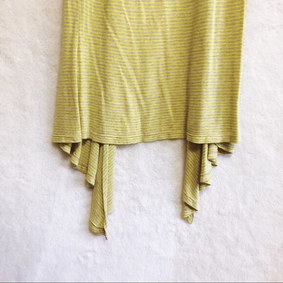 Splendid Yellow and Gray Sleeveless Cardigan - Picture 6 of 8